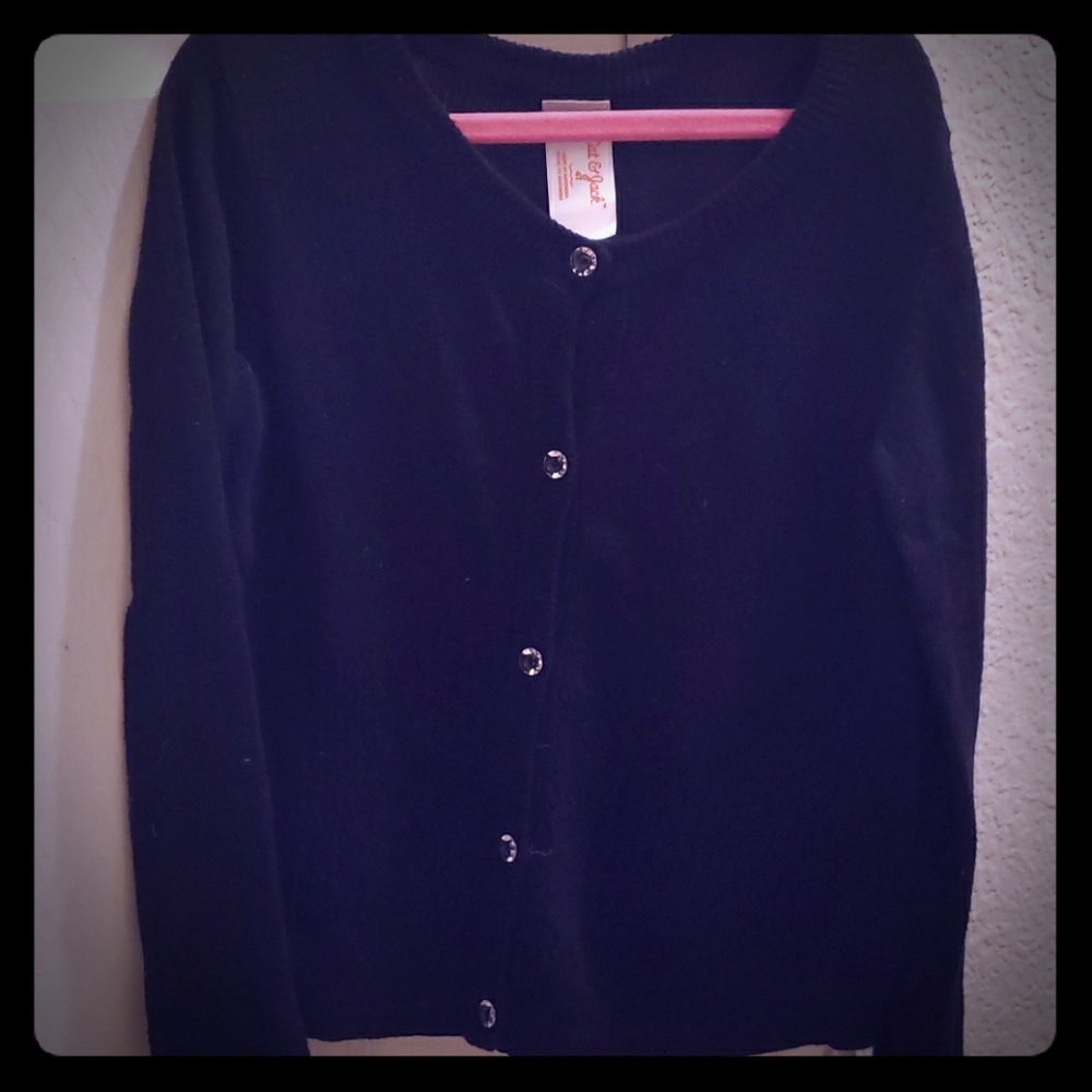 Girls Black Cardigan sweater